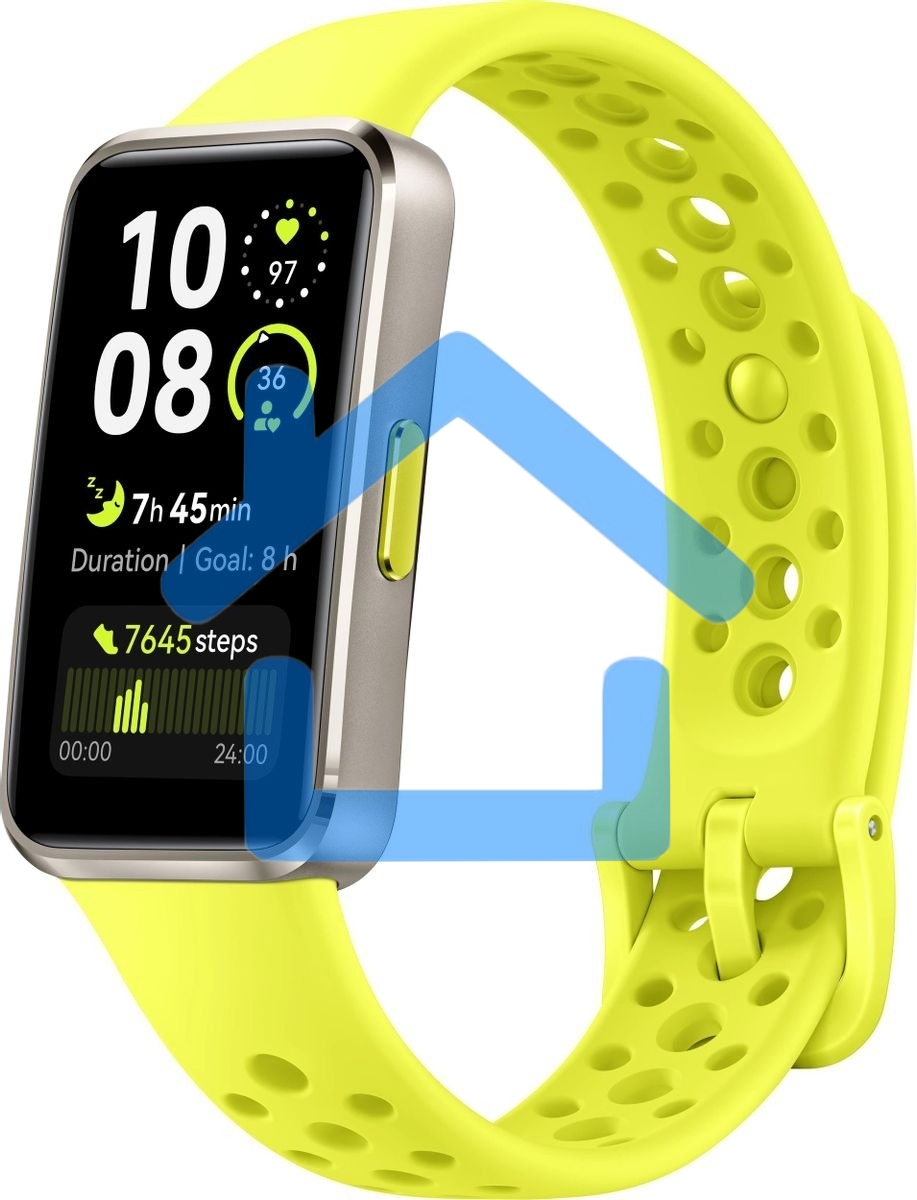 Фитнес-браслет Huawei Band 10 Aluminium NRA-B29 серебристый / зеленый