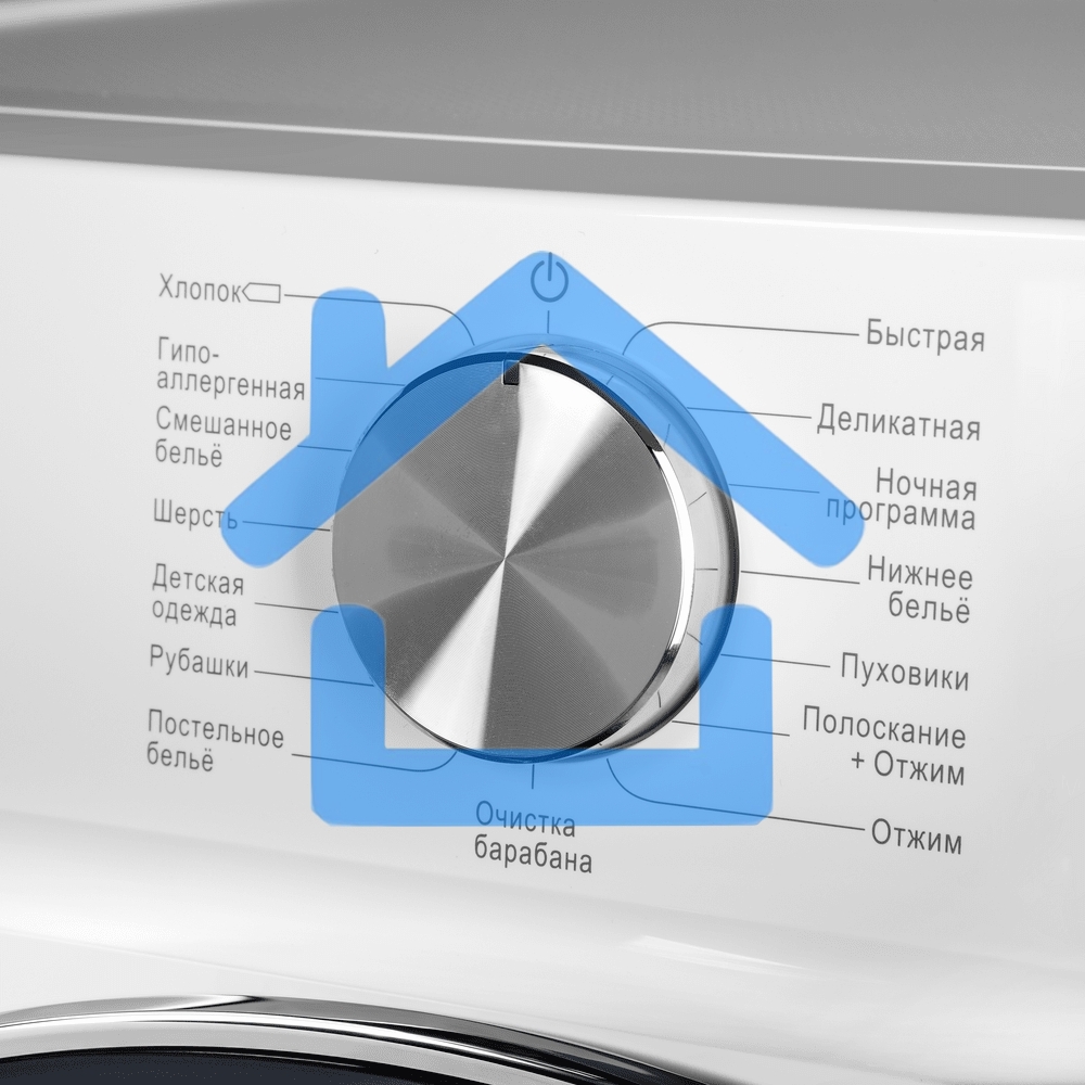 Стиральная машина Maunfeld MFWM127IWH053 белая, загрузка фронтальная 7кг, 1200 об/мин., класс: A+++