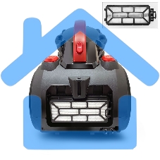 Пылесос VS435 циклонный черный/красный