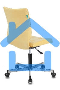 Кресло компьютерное Бюрократ CH-330M/VELV74 желтый Velvet 74, крестовина металл