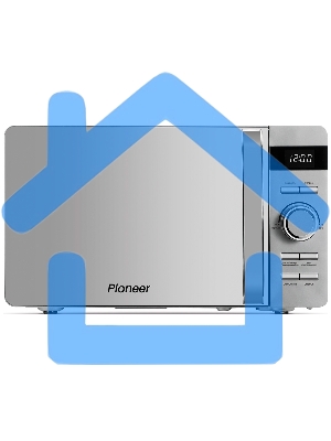 Микроволновая печь Pioneer MW229D серебристый, 20 л, 700 Вт, переключатели - поворотный механизм/кнопки