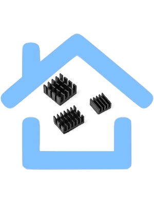 Набор радиаторов ACD RA537 черный 3 in 1 Heat Sink Set Aluminum for Raspberry Pi 4B