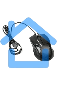 Мышь проводная Nakatomi MON-06U черный, 800 dpi, USB, кнопки - 3