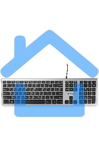 Клавиатура проводная Oklick 890S, USB, серый/черный