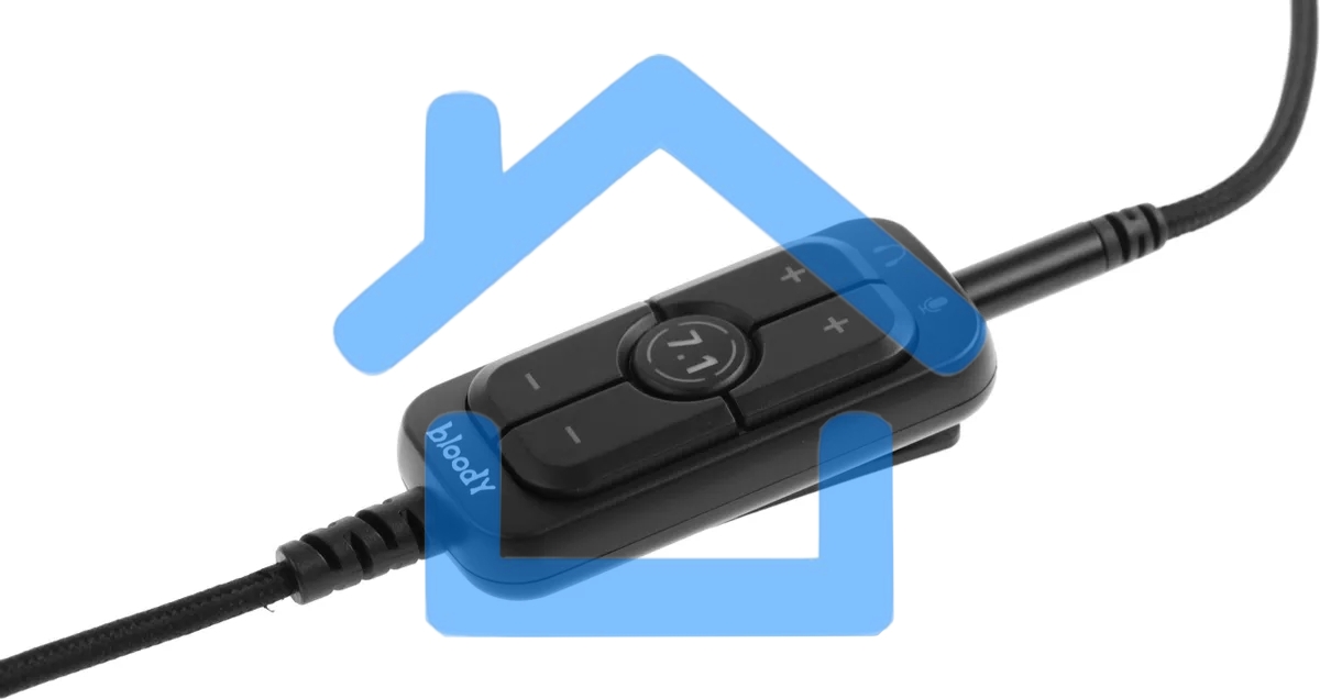 Наушники с микрофоном A4Tech Bloody M590i синий/белый 1м мониторные USB оголовье (M590I SPORTS NAVY)
