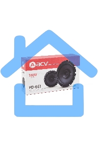 Колонки автомобильные ACV PD-651 BEATS (без решетки) 180Вт 88дБ 4Ом 16см (6.5дюйм) (ком.:2кол.) коаксиальные однополосные