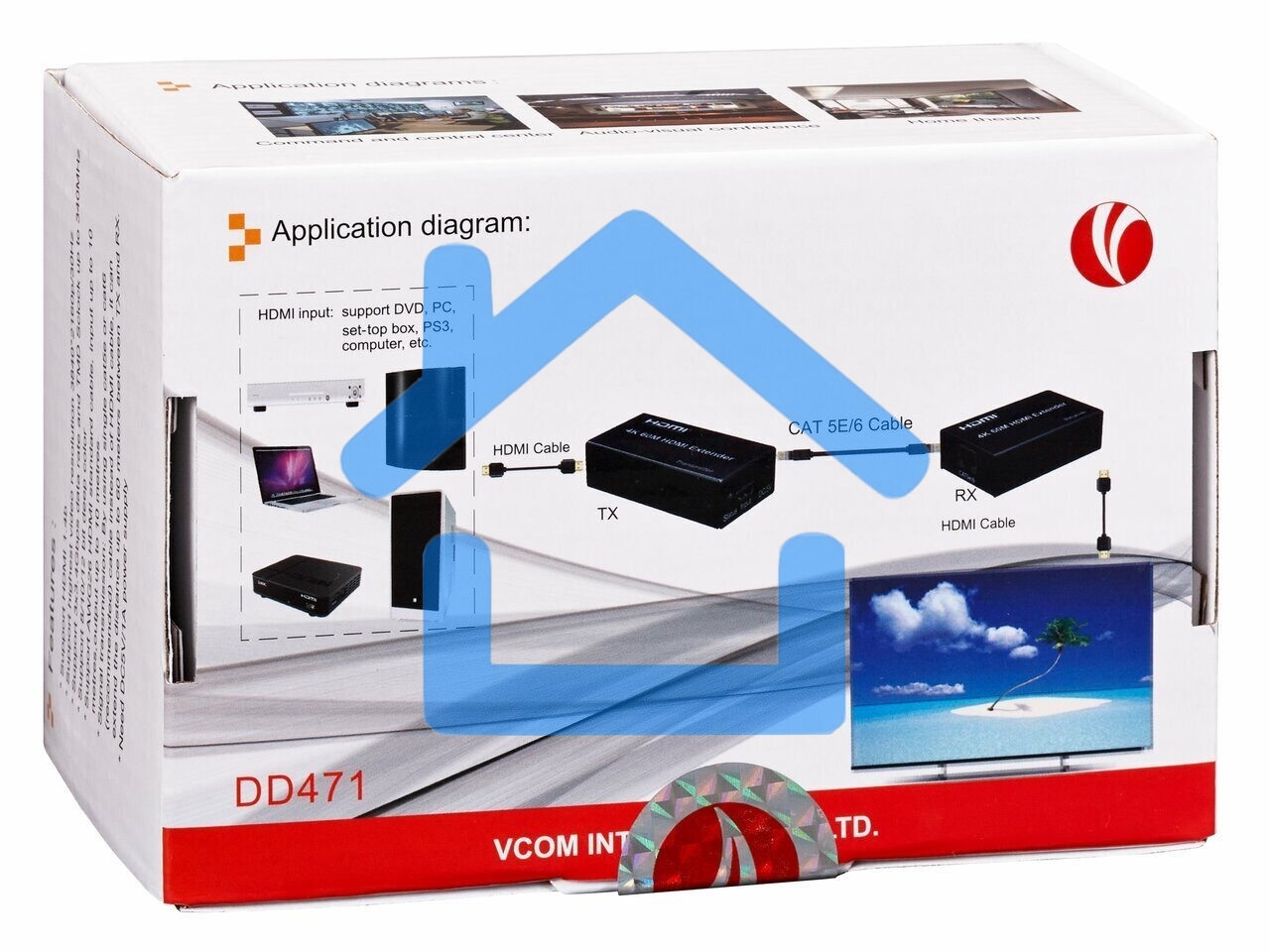 Видео усилитель сигнала HDMI DD471 VCOM