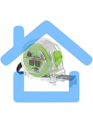 Рулетка Кварц, прозрачный корпус, амортизатор, 7,5 м х 25 мм Сибртех