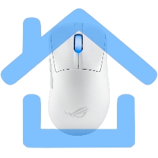 Мышь беспроводная/проводная ASUS ROG Keris II Ace белый, 42000 dpi, радиоканал, Bluetooth, USB, кнопки - 6