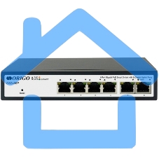 Коммутатор Smart Managed L2 PoE Switch 4 x 1000Base-T PoE+, 2 x 1000Base-T, PoE-60W budget