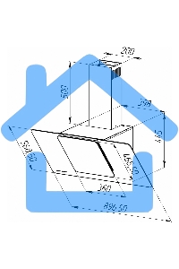 Вытяжка каминная Zigmund & Shtain K 150.9 X бежевый, 90 см, 1100 куб. м/ч, 65 дБ