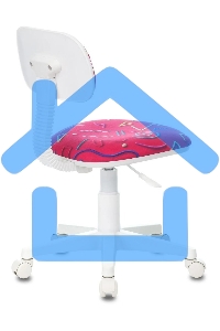 Кресло детское Бюрократ CH-W201NX Sticks 05 малиновый, крестовина пластик, пластик белый