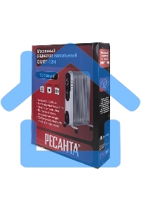 Обогреватель масляный Ресанта ОМПТ-12Н (12 секций) белый, 2500 Вт, 25 м2, термостат 67/3/5