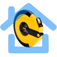 Мерная лента Deli DL9850ZY 50м x 14.5мм Ударопрочный корпус. Основной класс точности. Метрическое полотно из стекловолокна и ПВХ.