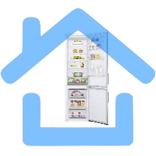 Холодильник LG GA-B509CQSL белый двухкамерный 277/107л морозилка снизу, No Frost