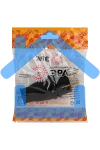 Вилка ЭРА VX10-B-IP44 каучуковая c заземлением 16А IP44 прямая черная