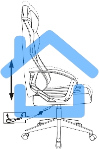 Кресло игровое Бюрократ Zombie 1 Neo Black черный, крестов. пластик