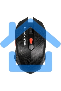 Мышь беспроводная Nakatomi MRON-08U черный, 1600 dpi, радиоканал, USB, кнопки - 6