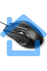 Мышь проводная Nakatomi MON-06U черный, 800 dpi, USB, кнопки - 3