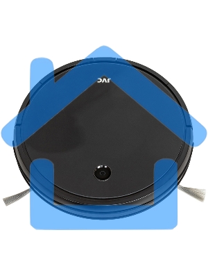 Робот-пылесос JVC JH-VR510 черный, 2500 мА·ч Li-Ion, уборка сухая/влажная, пылесборник контейнер 0.5 л