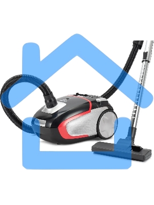 Пылесос Hyundai HYV-B4995 черный/красный, 400/2220 Вт, уборка сухая, пылесборник мешок 3.5 л