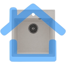 Кухонная мойка Maunfeld Perla 460 MFQS-460W кремовый