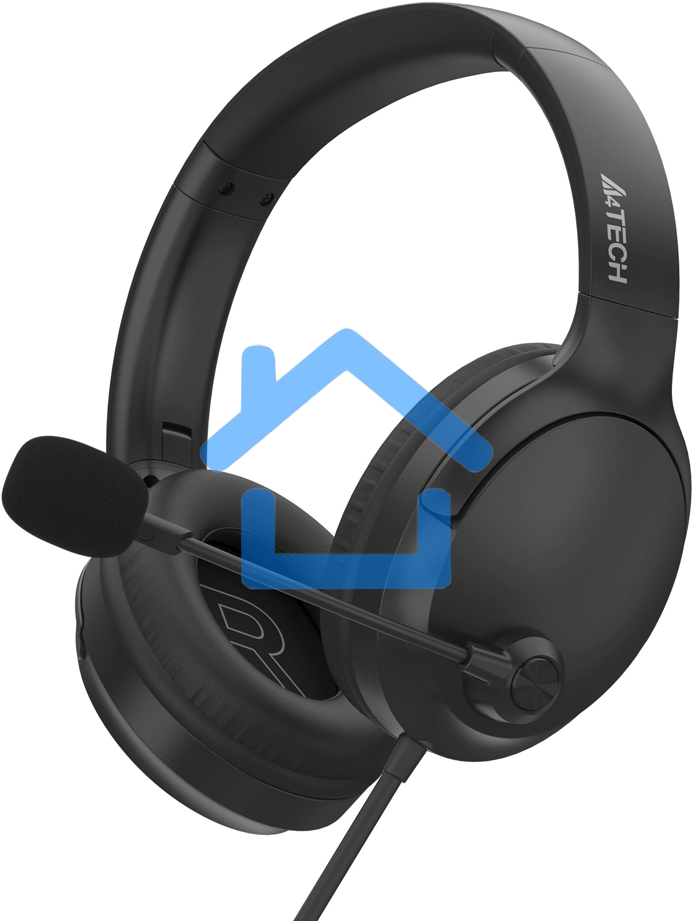 Наушники с микрофоном A4Tech Fstyler FH280U черный 2м мониторные USB оголовье