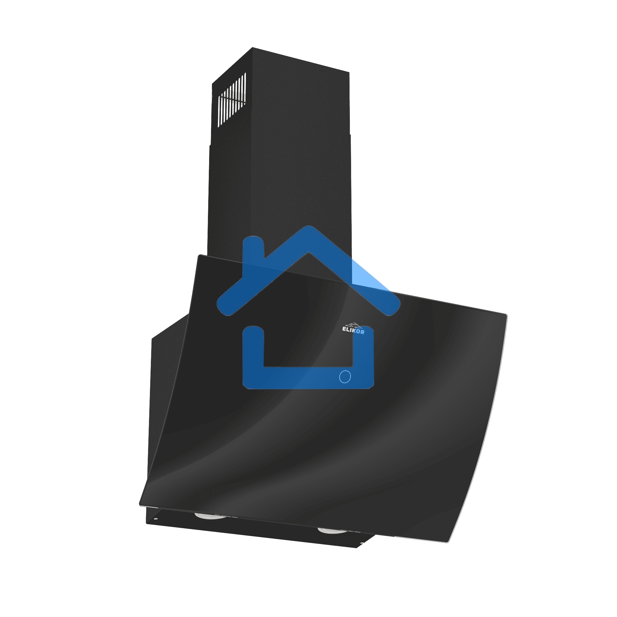 Вытяжка каминная Elikor Wave BK 60 черный, 60 см, 750 куб. м/ч, 56 дБ