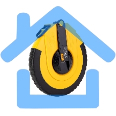 Мерная лента Deli DL9850ZY 50м x 14.5мм Ударопрочный корпус. Основной класс точности. Метрическое полотно из стекловолокна и ПВХ.