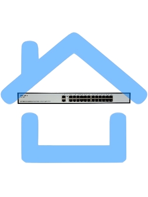 Неуправляемый PoE-коммутатор ORIGO OS1226P/285W/A1A 24x100Base-TX PoE+, 2x1000Base-T, PoE-бюджет 285 Вт, корпус металл