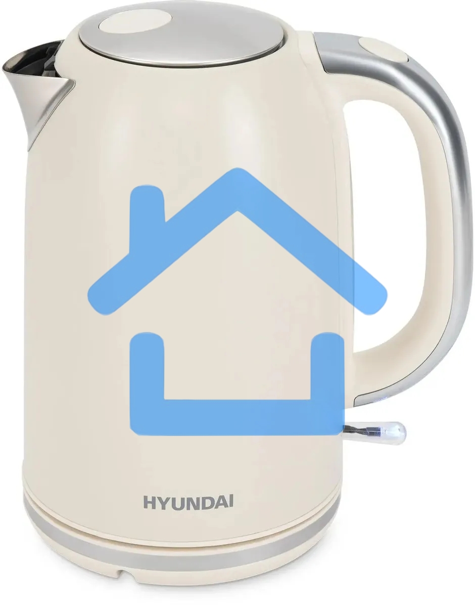 Чайник электрический Hyundai HYK-S9900 1.7л. 2200Вт молочный/серебристый корпус: металл