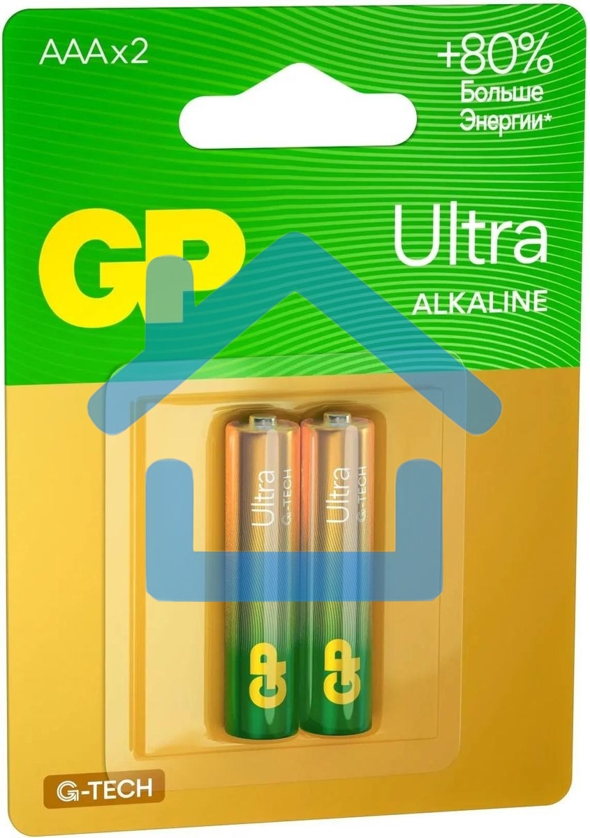 Батарея GP Ultra Alkaline 24AUA21-2CRSBC2 AAA (2шт)