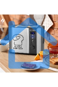 Тостер электрический ENDEVER Skyline ST-127, мощность 800 Вт, стальной/черный, 6 реж. поджаривания, 2 отсека для тостов, 4 шт/уп