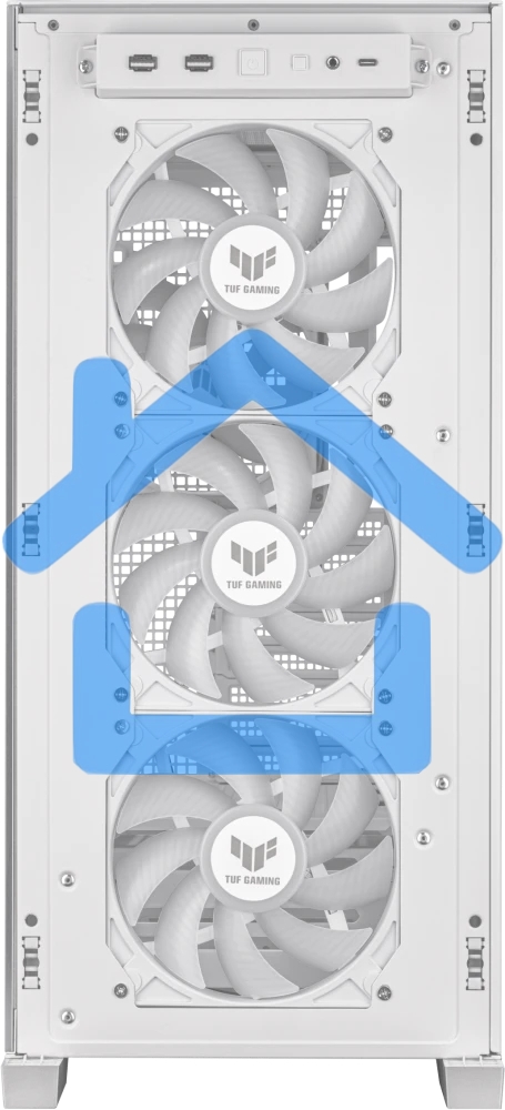 Компьютерный корпус ASUS TUF GAMING GT302 TG ARGB белый/ GT302/ARGB FANS/WHT (90DC00I3-B19000)