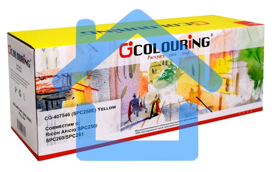 Картридж Colouring CG-407546 (SPC250E) Yellow (1600 копий) для принтеров Ricoh Aficio SPC250/SPC260/SPC261
