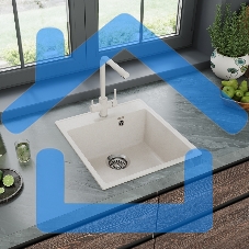 Кухонная мойка Maunfeld Perla 460 MFQS-460W кремовый