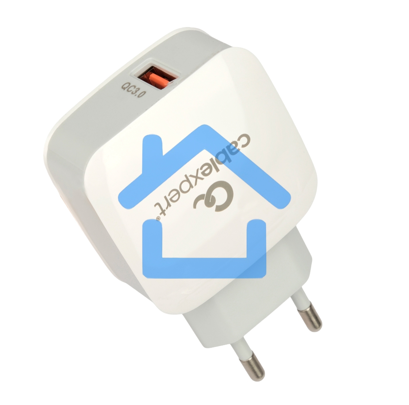 Зарядное устройство Cablexpert MP3A-PC-40, 18Вт, 3А, быстрая зарядка QC3.0, 1 порт USB, белый, пакет