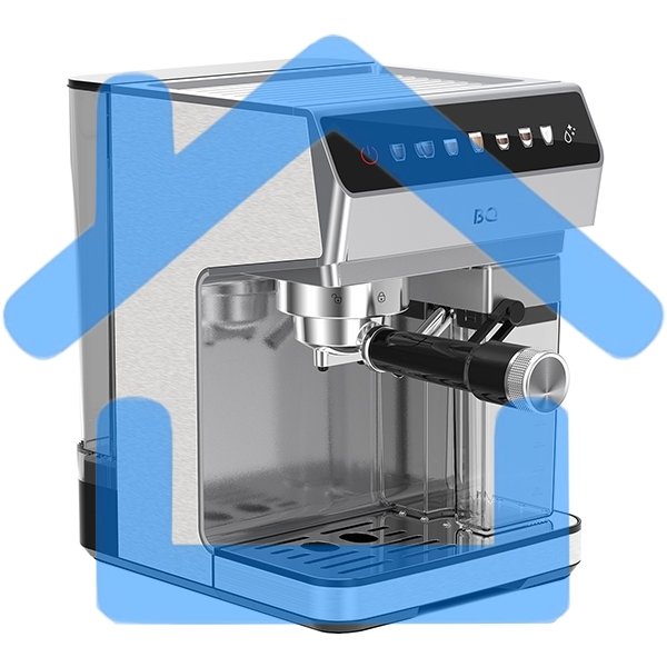 Кофеварка рожковая BQ CM7004 стальной, исп. кофе - молотый, 1,6 л, 1450 Вт, 20 бар
