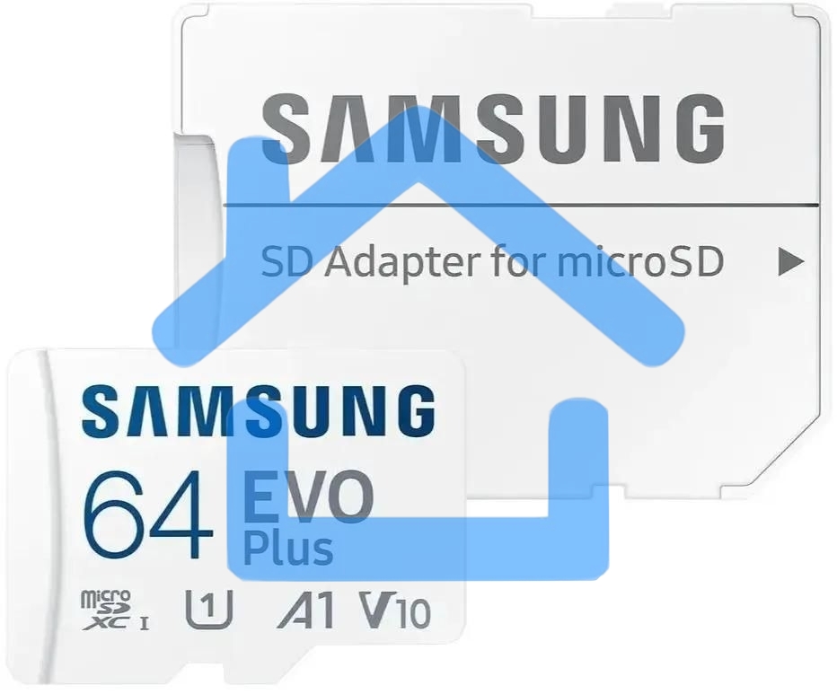 Флеш карта microSD 64Gb SAMSUNG EVO PLUS microSDXC Class 10, UHS-I, (SD адаптер) 130MB/s