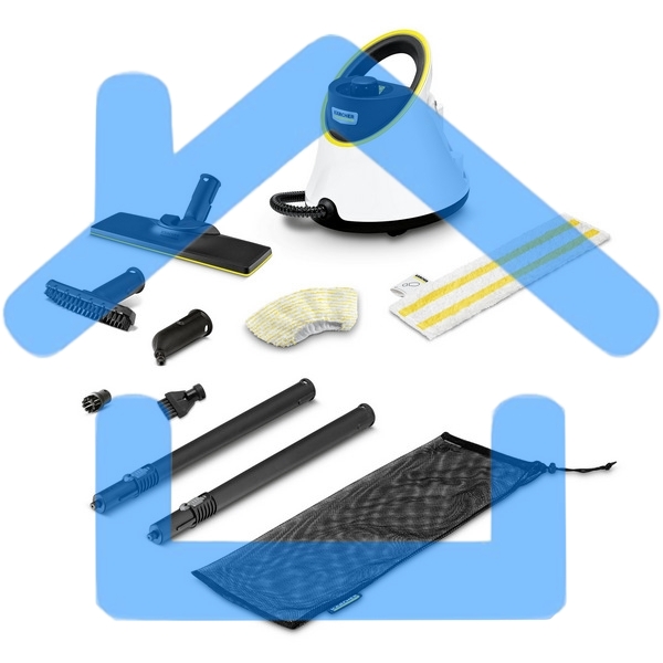 Пароочиститель напольный Karcher EasyFix SC 2 Deluxe 1500Вт белый