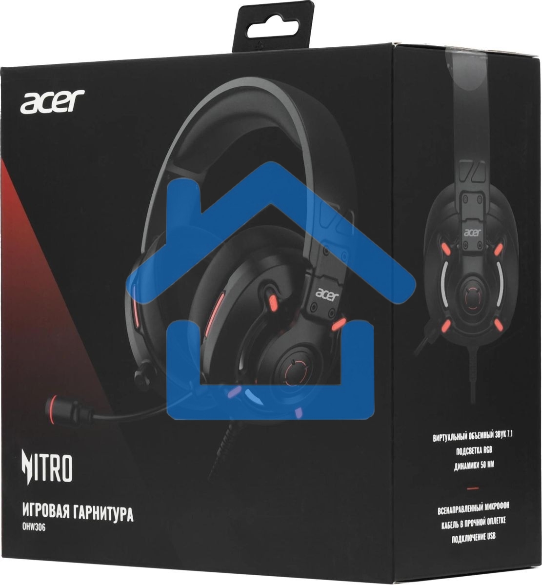 Наушники с микрофоном мониторные оголовье Acer Nitro OHW306 черный ZL.HDSEE.00E