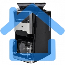 Кофеварка капельная со встроенной кофемолкой BQ CM3002 черный-стальной, исп. кофе - зерновой/молотый, 1.5 л, 1400 Вт