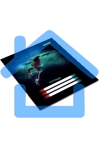 Набор тетрадей Silwerhof 2001670 18 листов, клетка, A5, Спорт 4 дизайна, мелованный картон, водный лак, скрепка (упаковка: 4шт)