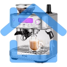 Кофеварка рожковая Kitfort КТ-7113 нержавеющая сталь, исп. кофе - молотый/зерновой, 2.3 л, 1770 Вт, 15 Бар