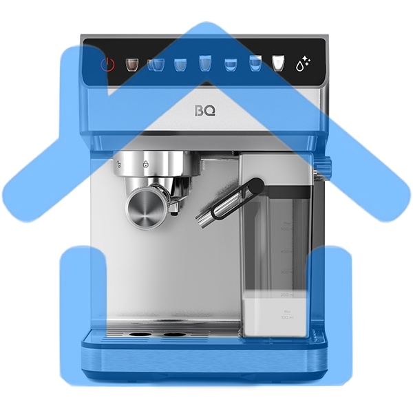Кофеварка рожковая BQ CM7004 стальной, исп. кофе - молотый, 1,6 л, 1450 Вт, 20 бар