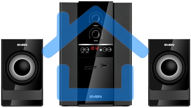 Акустическая система Sven MS-1821 2.1 черный 40Вт BT