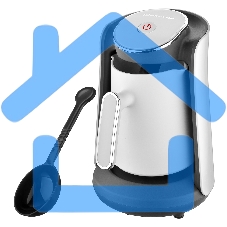 Электрическая турка BRAYER BR1142 белый/серый, исп. кофе -молотый, 0.5 л, 500 Вт.