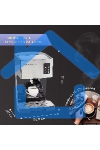 Кофеварка рожковая Zigmund & Shtain ZCM-887 черный/стальной, исп. кофе - молотый, 1.4 л. 1500 Вт, 20 Бар.