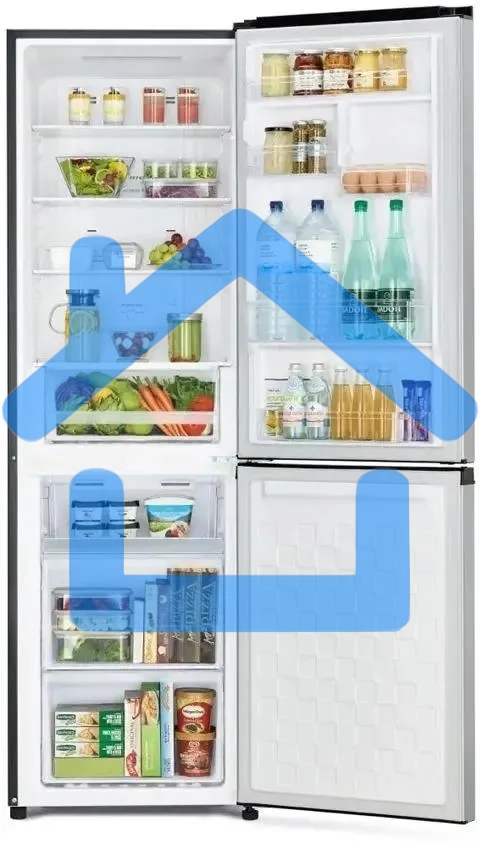 Холодильник Hitachi R-B410PUC6 BBK черный двухкамерный 215/105л морозилка снизу, No Frost