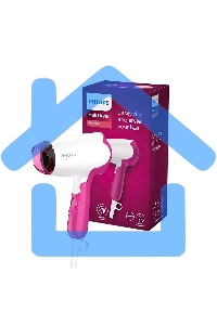 Фен Philips BHD003/00 1400 Вт, розовый/белый